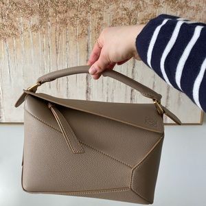 Authentic Loewe Puzzle in Sand - Small